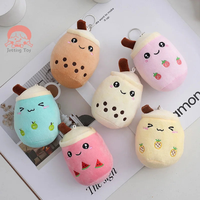 Kawaii Bubble Tea Plush Keychain