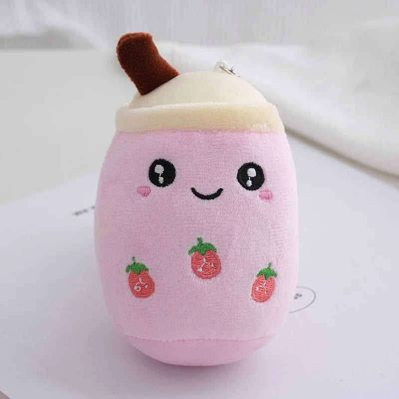 Kawaii Bubble Tea Plush Keychain
